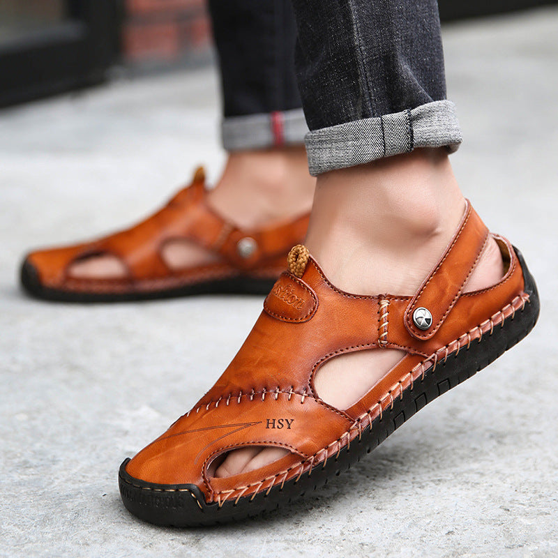 Elite Leather Sandals – Class & Comfort for Men 👟