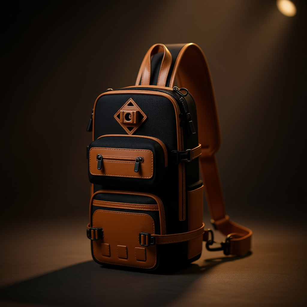 Men’s Urban Leather-Accented Crossbody Sling Bag 2026