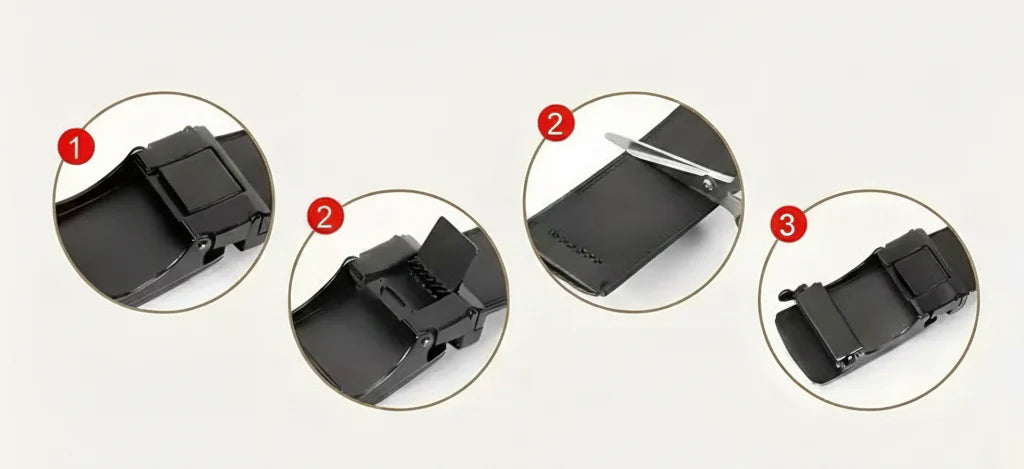 Men’s Premium Automatic Ratchet Leather Belt – 4-Piece Pack