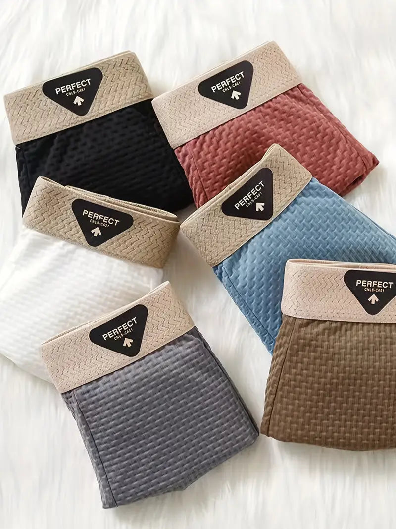 Pack of 4 Men’s Waffle Boxer Briefs with Breathable Design and Elastic Waist ✅