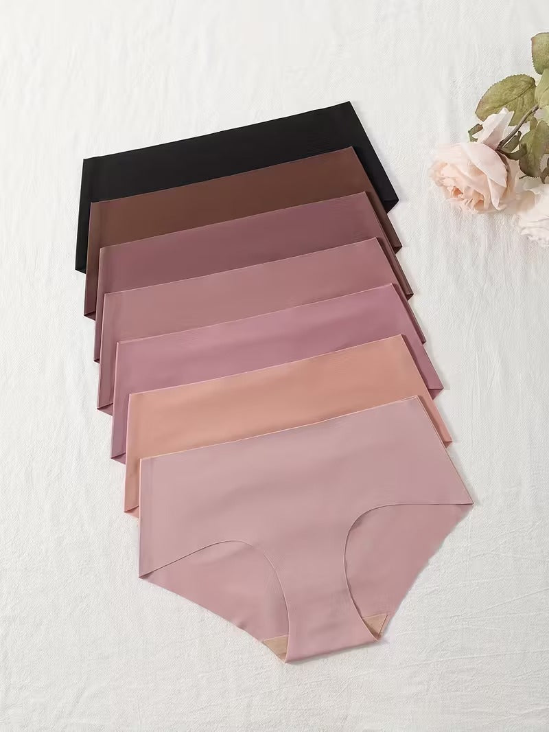 SilkFlex™ Seamless Comfort Panties – 7-Piece Everyday Nude Set 🌸