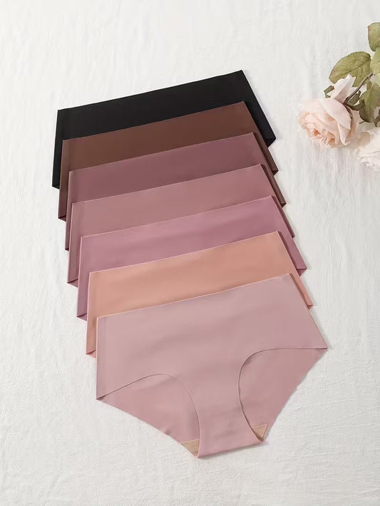 SilkFlex™ Seamless Comfort Panties – 7-Piece Everyday Nude Set 🌸