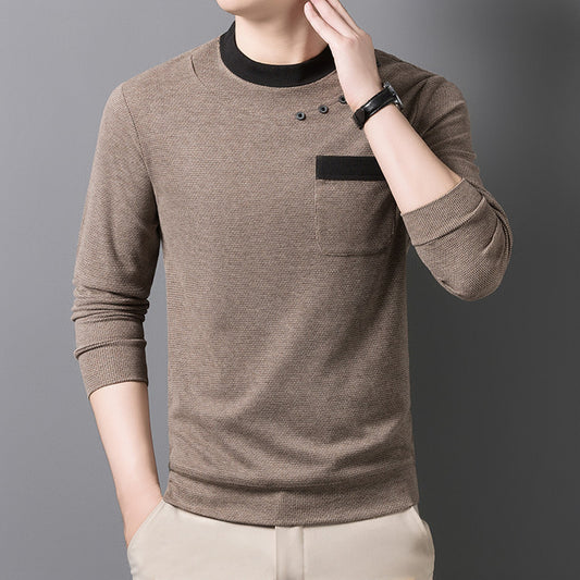 Men’s Premium Full-Sleeve Textured Polo T-Shirt –  2026✨