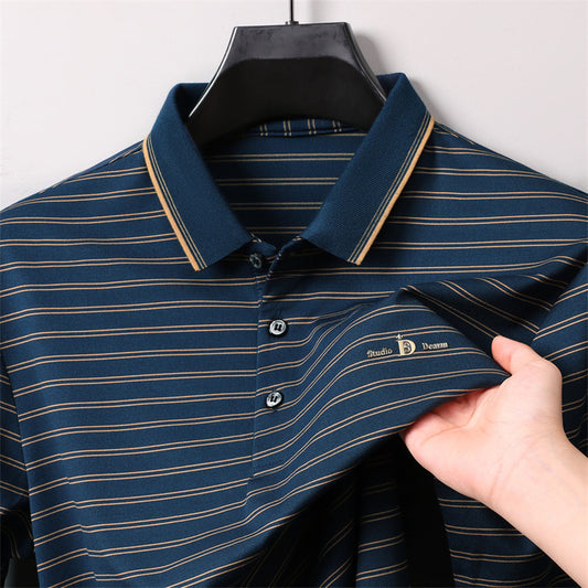 Men’s Premium Full-Sleeve Textured Polo T-Shirt –  2026✨